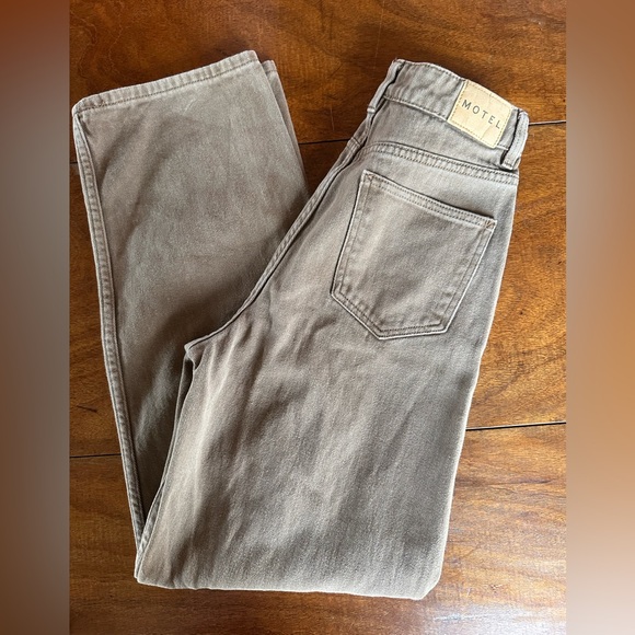 Motel Rocks Denim - Motel High Waisted Wide Leg Jeans Bronzy Brown Denim Size Small